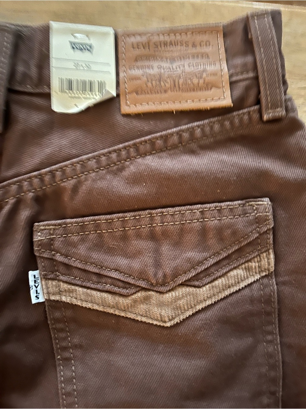 Levi’s Moving On Fudge Brown Flares Denim retro 70s pants 27 - Picture 5 of 5